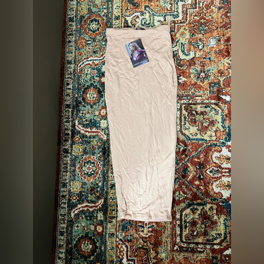 Naked Wardrobe Tan/Nude Skirt